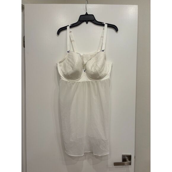 Lane Bryant White Lace BabyDoll 44DD -Like New - Picture 1 of 5